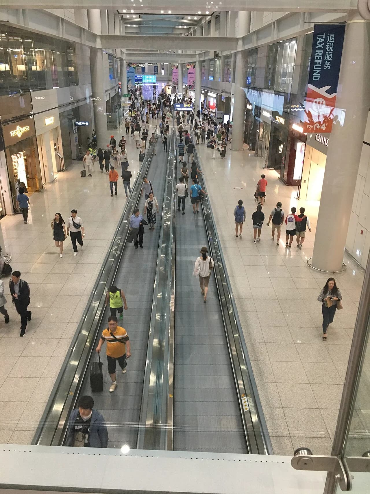 Inside Incheon International Airport, 2017.
